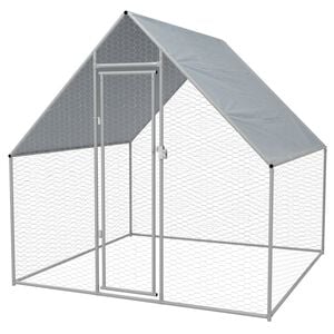 vidaXL vistu būris, 2x2x1,92 m, cinkots tērauds