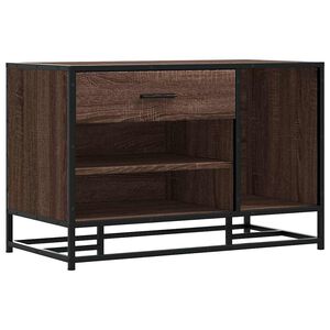 vidaXL apavu plaukts, brūns, 80x40x53,5 cm, inženierijas koks&metāls