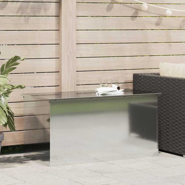 vidaXL Āra uzglabā&scaron;anas kaste Sudraba 100 x 50,5 x 50 cm Tērauds