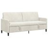 vidaXL Sofas ar uzglabā&scaron;anu 3-vietīgs Krēmkrāsa 192 x 78 x 87 cm