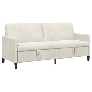 vidaXL Sofas ar uzglabā&scaron;anu 3-vietīgs Krēmkrāsa 192 x 78 x 87 cm