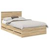 vidaXL Gultas rāmis Sonoma ozols 120 x 200 cm Inženieru koks