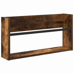 vidaXL Žurnālu statīvs Dūmaka ozols 60 x 12 x 30 cm Inženierijas koks