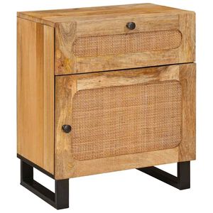 vidaXL Nakts skapītis Dabiska 50 x 33 x 60 cm Cieta mango koksne