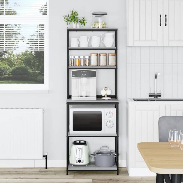 vidaXL Virtuves plaukts Pelēks Sonoma 60 x 40 x 168 cm