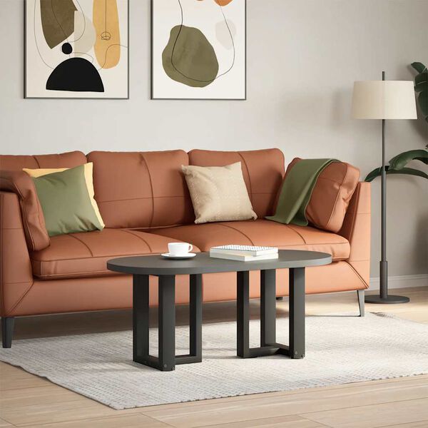 vidaXL kafijas galdiņa kājas, 2 gab., T-veida, melnas, 28x25x(42-43) cm, tērauds