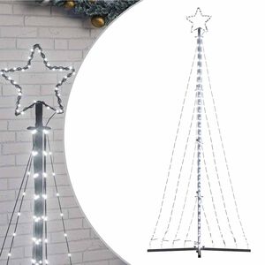 vidaXL LED Ziemassvētku eglīte 447 LED Auksti Balts 250 cm