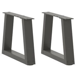 vidaXL kafijas galdiņa kājas, 2 gab., V-veida, antracīta krāsā, 30x(30-31,3) cm, tērauds