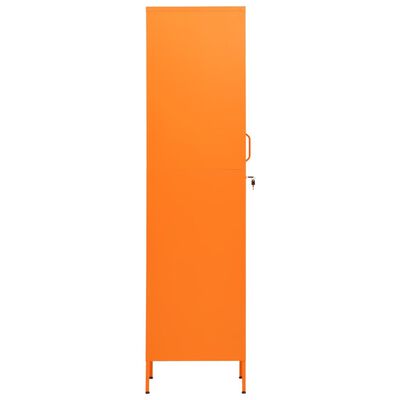 vidaXL ģērbtuves skapis, 35x46x180 cm, tērauds, oranžs