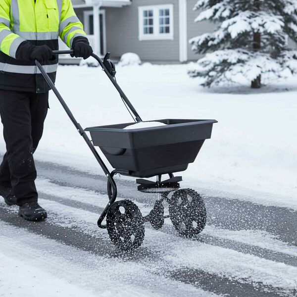 vidaXL Izsēvējs Melns 82 x 46 x 75 cm PVC un tērauds