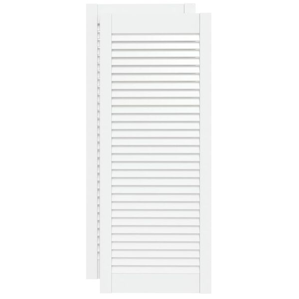vidaXL skapja durvis, žalūziju dizains, 2 gab., 99,3x39,4 cm, priede