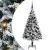 vidaXL Mākslīgā Ziemassvētku eglīte su 150 LED ar statīvu Balts 150 cm
