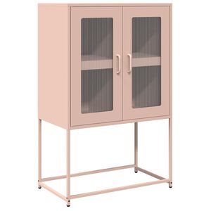 vidaXL Highboard Pink 68x39x107 cm Tērauds
