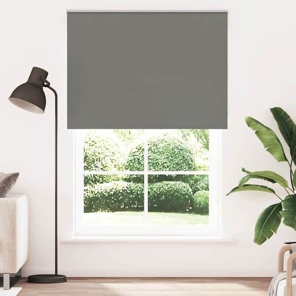 vidaXL Rullo žalūzija Blackout pelēks 160x230cm Auduma platums 156,6cm