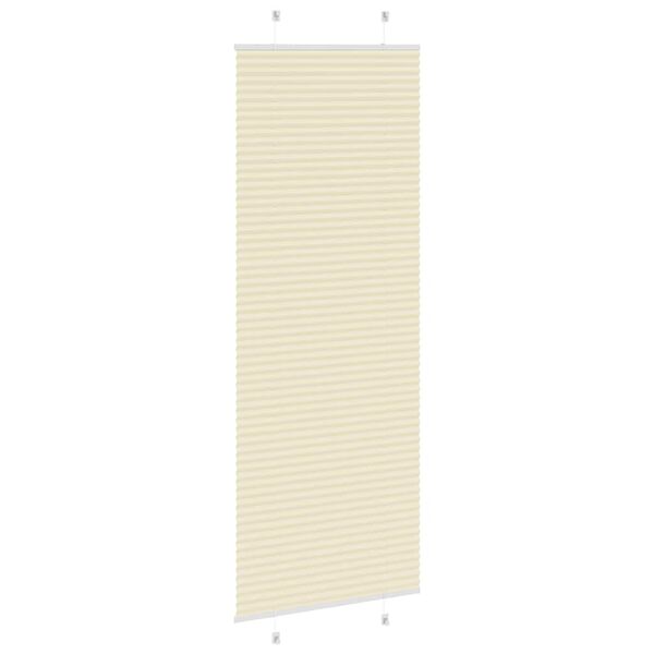 vidaXL plisēts žalūziju krēms 80x200 cm auduma platums 79,4 cm