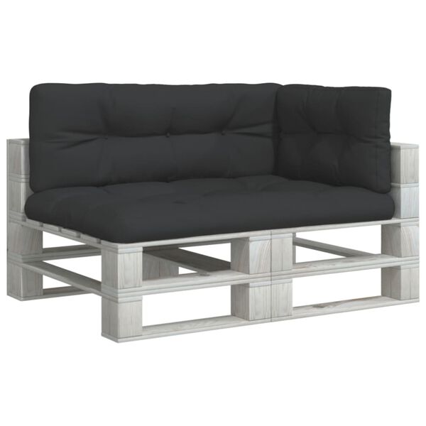 vidaXL pale&scaron;u spilveni, 3 gab., audums, melns