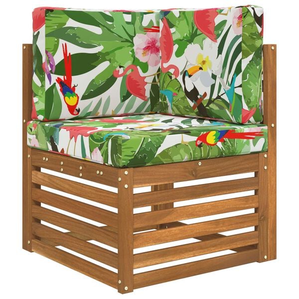 vidaXL Āra dīvāna spilvens 3 pcs krāsains Poliesters