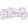 vidaXL Āra dīvānu komplekts ar spilvenu 6 pcs Dabisks un bē&scaron;s