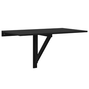 vidaXL sienas galds, melns, 100x60x56 cm, inženierijas koks
