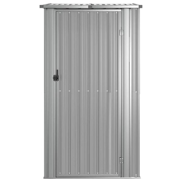 vidaXL dārza šķūnis, pelēks, 118,5x97x209,5 cm, cinkots tērauds
