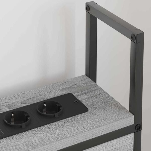 vidaXL Uzglabā&scaron;anas galvas balsts ar uzlādes staciju 83 x 15 x 98 cm