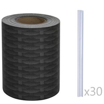 vidaXL skata aizsegšanas žoga rullis, PVC, 70x0,19 m, rotangpalma