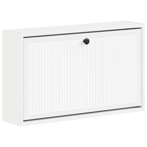 vidaXL Sienā piestiprināms apavu skapis EDE 71 x 17 x 43 cm Balts