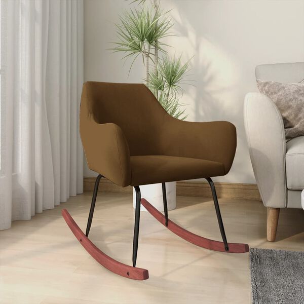 vidaXL &scaron;ūpuļkrēsls, brūns samts