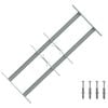 vidaXL Dro&scaron;ības restes logiem ar 4 &scaron;ķērsbāriem 3 pcs 930-1740 mm