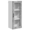 vidaXL Sienas stikla skapis LUCCA Betona pelēks 40 x 31 x 100 cm