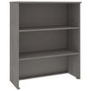 vidaXL skapja aug&scaron;daļa HAMAR, pelēka, 85x35x100 cm, priedes masīvkoks