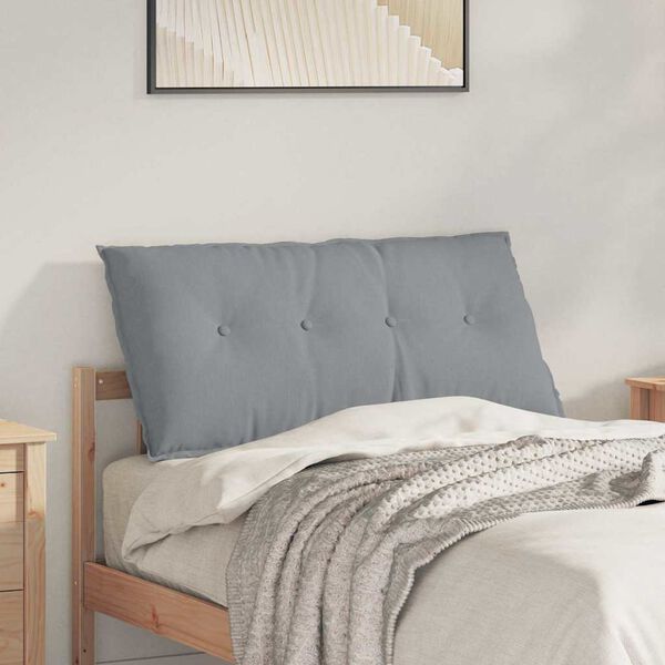 vidaXL Atpakaļ spilvens Gaiši pelēks 100 x 19 x 50 cm audums