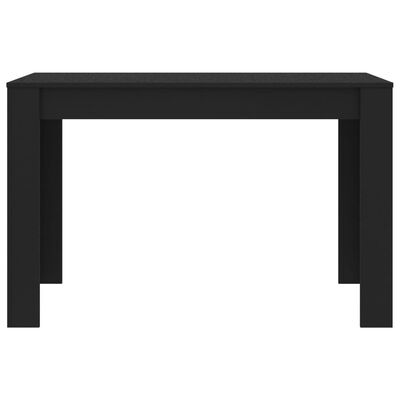 vidaXL virtuves galds, 120x60x76 cm, skaidu plāksne, melns