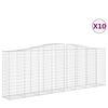 vidaXL arkveida gabiona grozi, 10gb., 400x50x140/160cm, cinkota dzelzs