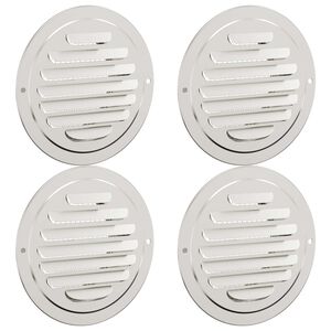 vidaXL Gaisa ventilācijas pārklāji 4 pcs Sudraba 80 mm