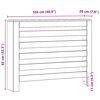 vidaXL radiatora pārsegs, koka krāsa, 104x20x82 cm, inženierijas koks