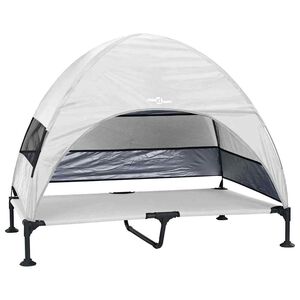 vidaXL Paaugstināta suņu gulta 127 x 81 x 108 cm Audums un tērauds