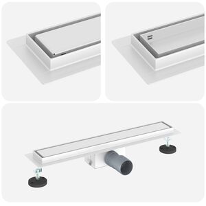 vidaXL 2 in 1 du&scaron;as notekvads Sudraba 50 cm Nerūsējo&scaron;ais tērauds 304