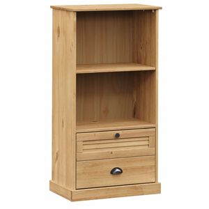 vidaXL grāmatu plaukts, VIGO, 60x35x114,5 cm, priedes masīvkoks