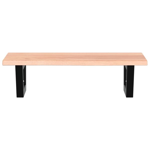 vidaXL izlietnes plaukts, stiprināms pie sienas, tērauds, ozola koks