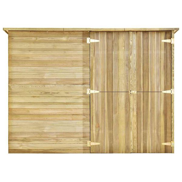 vidaXL dārza šķūnis, 232x110x170 cm, impregnēts priedes koks