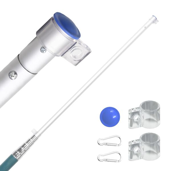 vidaXL Ukrainas karogs un masts, 5,5 m, alumīnijs