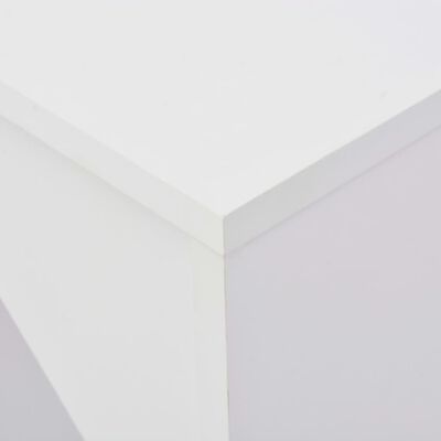 vidaXL bāra galds ar pārvietojamu plauktu, 138x39x110 cm, balts