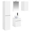 vidaXL Vannas istabas skapju komplekts 5 pcs Balts 40 x 10,5 x 60,5 cm