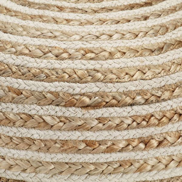 vidaXL pufs, roku darbs, 40x45 cm, džuta