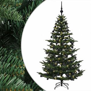 vidaXL Mākslīgā Ziemassvētku egle ar bumbiņu 210 cm 300 LED