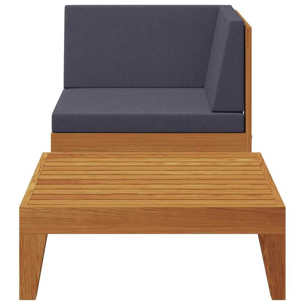 vidaXL 2-daļīgs dārza atpūtas mēbeļu komplekts, akācijas masīvkoks