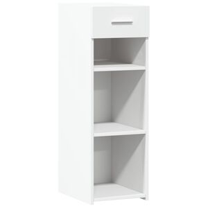 vidaXL kumode, balta, 30x42,5x93 cm, inženierijas koks