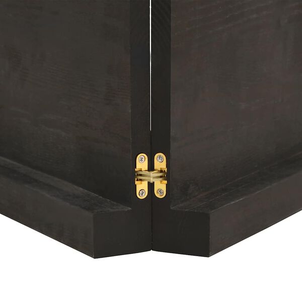 vidaXL galda virsma, tum&scaron;i brūna, 220x50x(2-6) cm, ozola masīvkoks