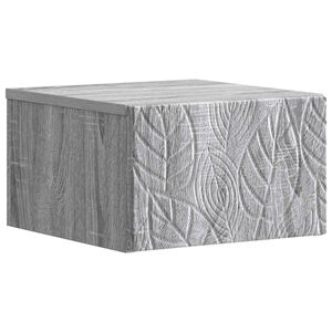 vidaXL Sienas montējamais sānu galds Pelēks Sonoma 34,5 x 33 x 20 cm